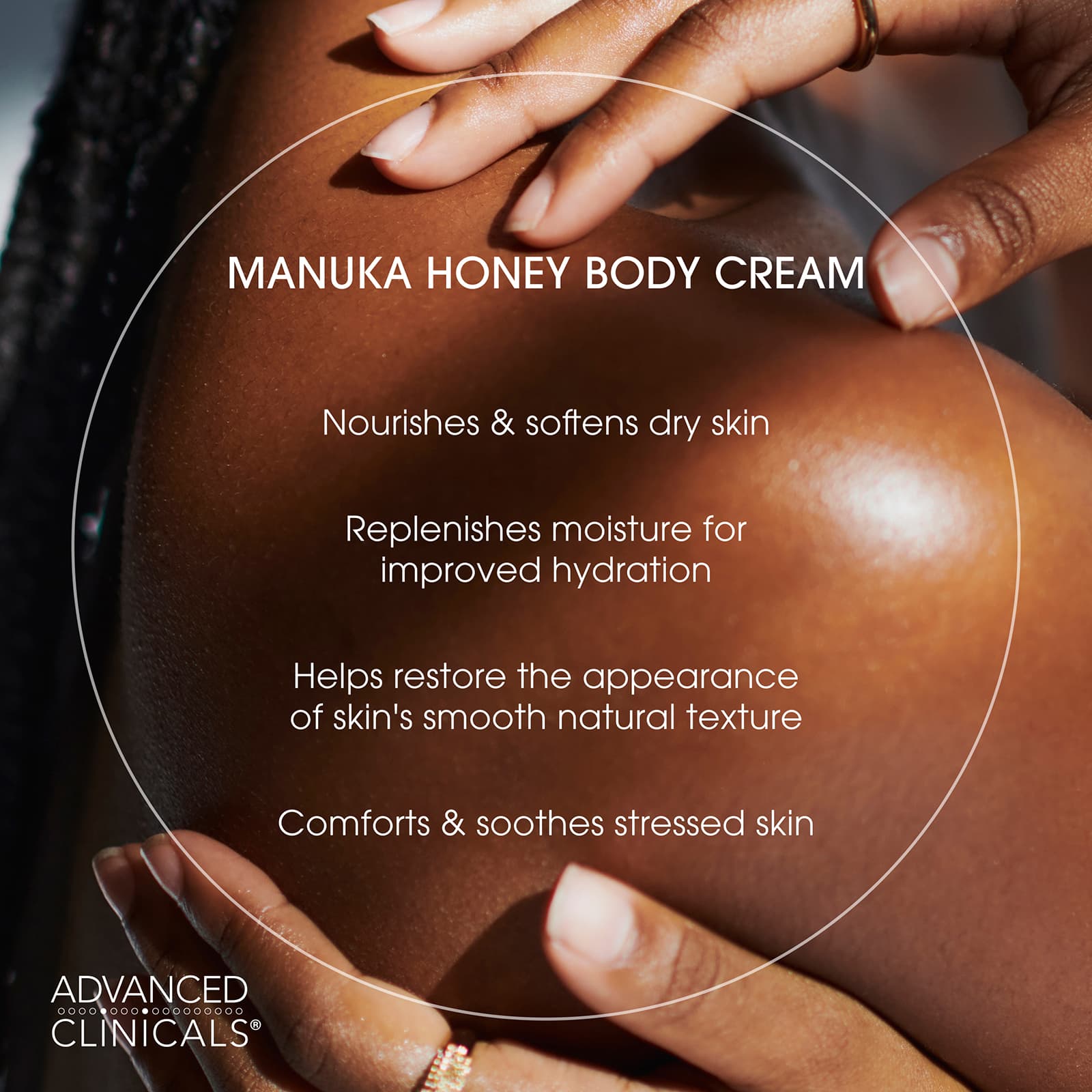 Advanced Clinicals Manuka Honey Restore + Hydrate Body Cream 454 g (16 oz) - view 6